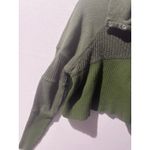 BDG Green Ribbed Cropped Pullover Sweater Snap Collar Raw Hem Size S Photo 4