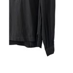 Gap  Blouse Small Black V-Neck Side Slit Long Sleeve Tunic Rayon Adult Womens Photo 2