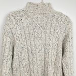st. john's bay Vintage Womens M Beige Marled Cable Knit Thick Sweater Fisherman Photo 10