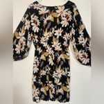 Angie  Black Floral Long Sleeve Dress Photo 6