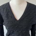 Ralph Lauren Lauren Cotton Blend Horizontal Cableknit Sweater Black Size Small Photo 1
