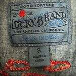 Lucky Brand Retro Y2K Western Embroidered Tattoo Denim Shirt Small California Photo 9