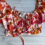 Princess Polly  Avonsleigh Pink Floral Front Tie Crop Top 2 Photo 1