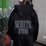 White Fox Boutique  Black Zip-Up Hoodie Photo 1