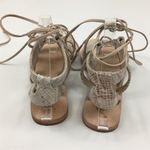 Free People  Snakeskin Mid Gladiator Lace-Up Nude Sandals Size 37 Photo 3