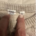 Gap  For Good Crewneck Cotton Sweater Size Small Neutral Cable Knit Fisherman Photo 3