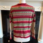 Susan Bristol  Christmas Sweater Hand Embroidered Cardigan Ramie Acrylic Angora Photo 7