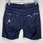 Citizens of Humanity Dark Wash Distressed Denim Jean Bermuda Shorts Size 25 Photo 1
