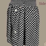 Forever 21 Victoria’s Secret PINK Black White Gingham Daisy Skirt Size L Smocked Waist Photo 3
