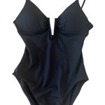 Bar III  Deep V Ribbed Swimsuit Photo 0