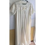 Vintage Shadowline Front Lace Bodice Peignoir Set Robe & Nightgown Ivory Size M‎ Size M Photo 10