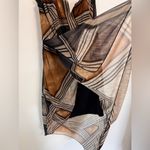 Le chateau  NWT Asymmetrical Faux Wrap Sheer Shimmer Mesh Dress Size M Photo 6