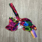 SheIn NWT Women's Size 6 Multicolor Floral Bikini Top Ruffle Edge Ring Detail Photo 0