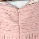 Donna Morgan  Blush Pink Chiffon Strapless Formal Dress 8 Photo 5