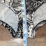 Azul Womens Tropical Ruched Front One Piece Swimsuit Black White Size 18 Photo 7