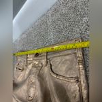 Anthropologie Pilcro Letterpress Rose Gold High Rise Crop Jeans Metallic 27 Photo 6