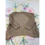 Cable & Gauge Cable Gauge Beige Crochet Open Front 3/4 Sleeve Cardigan Sweater Women One Size Photo 1