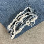 Abercrombie & Fitch High Rise Crop Mom Jeans Blue Distressed Size 10 Button Fly Photo 4