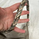 Brighton Barbados Zinc Pearl Pebbled Ziptop Leather Shoulder Hobo Bag Photo 9