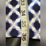 Talbots  Blue and White Geometric Shirt Dress with gold buttons size PM NWT Photo 10