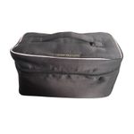 Victoria's Secret  Black Satin Cosmetic Travel Bag Bra Organizer Black Pink Photo 5