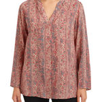 Peruvian Connection  Floral Paisley Blouse Size Medium Photo 0