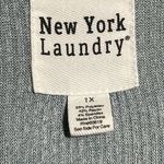 New York Laundry  Women's Light Blue Long Sleeve V-neck Sweater - Size 1x Photo 3