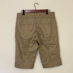 Anthropologie NWOT  Idra Linen Gold Medallion Print Bermuda Shorts Pockets Size 8 Photo 1