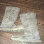 Uggs gray shearling lined buttoned tall winter boots Photo 2