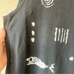 Cotton Fields Mac Black Fish Stencil Print Maxi Sleeveless Dress lagenlook Art Size L Photo 4