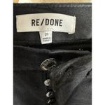 RE/DONE  Originals 70s Stove Pipe Noir with Rip Cropped Jeans 27-Black Button Fly Photo 6