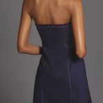 Anthropologie Maeve Strapless Linen Blend Wrap Mini Dress, Size 2 Photo 4