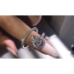 None 3 for $25. Women's Silvery Pear Shaped Engagement Ring Set size 5 Photo 4