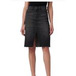 joe's jeans  Skirt Womens 28 Washed Black Denim High-Rise‎ Nerine Raw Hem Slit Photo 2