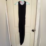 ASTR Ruched Side Halter Midi Black Asymmetrical Cocktail Dress Size Small EUC Photo 6