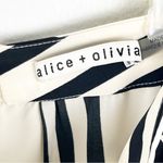 Alice + Olivia Sherice Striped Georgette High Rise Wide Leg Trouser Pants Size 0 Photo 2
