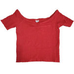 BP Women's Cherry Red Bandeau Neck Smocked Top Plus Size 4X NWT Photo 1