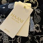 HAANI New York Petite Black White Geometric Print Belted 3/4 Sleeve Dress PS NWT Size undefined Photo 4