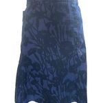 Marc Jacobs Vintage Y2K Black & Blue Floral A-Line Knee Length Skirt - size 12 Photo 0