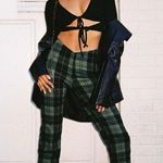 Princess Polly Plaid Green Women's Pants Photo 0