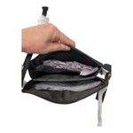 T Tahari NWT Taryn Crossbody Bag Black Gray Snakeskin Embossed Leather Small Photo 7