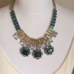 Ann Taylor  Chunky Bold Statement Faceted Rhinestone and Gold Tone Link Necklace Photo 5