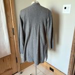 Etcetera  Gray and White Striped Cardigan Sweater Photo 4