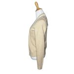 Banana Republic  Crochet Knit Trim Oatmeal Heather Cropped Cardigan Sweater Med Photo 1