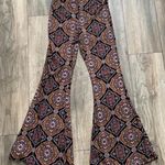 Eye Candy Plus size Black multicolored colorful boho indie hippie flare wide leg pants  #whimsical #whimsygoth #grunge Photo 0