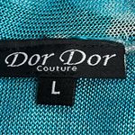 Dor Dor Couture L artsy mesh floral Beachy duster open kimono Multicolor Blue Size L Photo 1