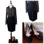 Reiss  Black Pleated Skirt with Pockets Photo 1