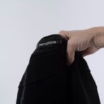 Pretty Little Thing Black Croc Print Coated Denim Straight Leg Jeans Size 2 Photo 3