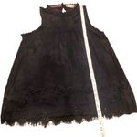 Altar'd State Altar’d State black lace overlay sleeveless high neck keyhole open in back blous Photo 5