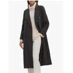 Reiss  Arla Double‎ Breasted Wool Blend Classic Coat, Charcoal Gray, Size 14, NWT Photo 1
